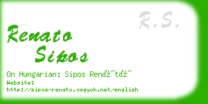 renato sipos business card